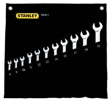 STANLEY史丹利工具93-611-22 11件套公制精抛光两用长扳手