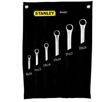 STANLEY史丹利工具94-405-23 6件套公制精抛光45°角双梅花扳手