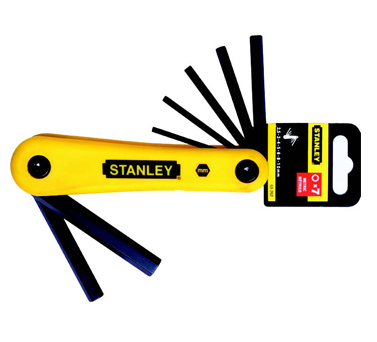STANLEY史丹利工具 7件套公制折叠式内六角扳手2.5-10mm