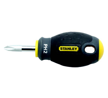 STANLEY史丹利工具 三色柄十字螺丝批（短款）