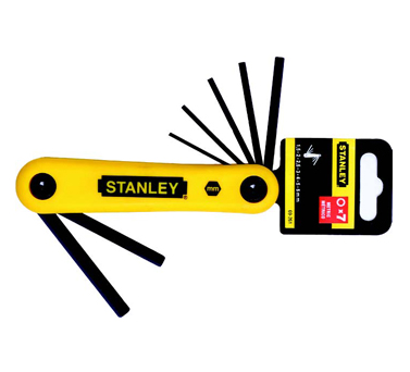 STANLEY史丹利工具 7件套公制折叠式内六角扳手1.5-6mm