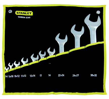 STANLEY史丹利工具TK904-23C 10件公制双开口及快扳套装