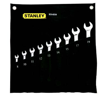 STANLEY史丹利工具93-609-22 9件套公制精抛光两用长扳手
