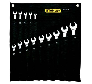 STANLEY史丹利工具93-614-22 14件套公制精抛光两用长扳...