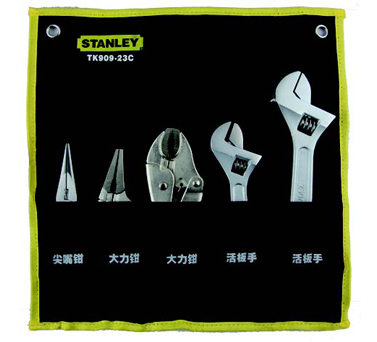 STANLEY史丹利工具TK909-23C 5件活动扳手和钳套装