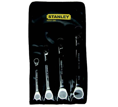 STANLEY史丹利工具TK921-23C 4件英制双梅花双向棘轮快扳...