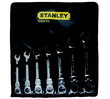 STANLEY史丹利工具TK923-23C 7件公制活头棘开两用快扳套...